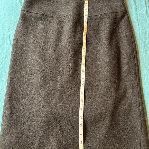Black Rayon/Wool Dress Skirt - Picture 3 of 5